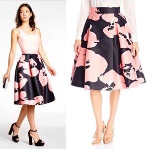 Halston Heritage Printed Structure Skirt